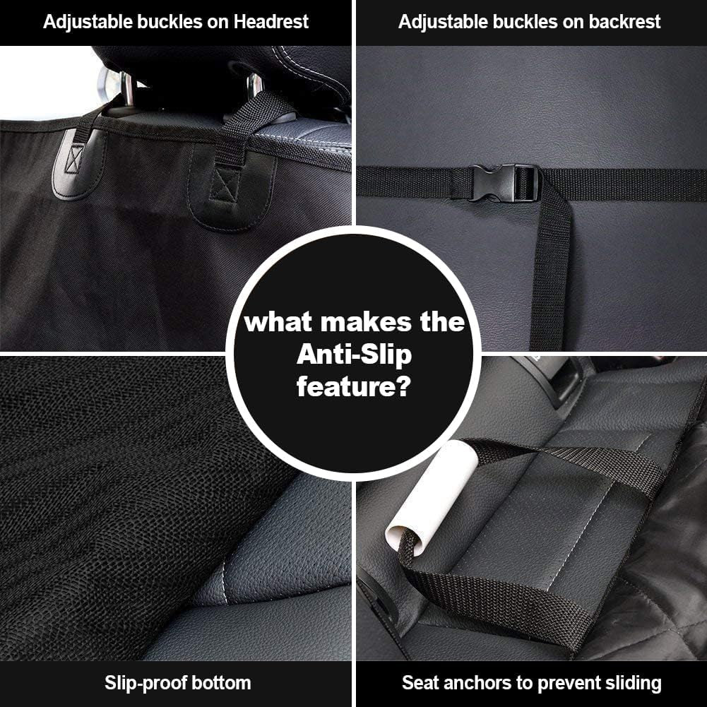 Dog Seat Cover Cars Trucks Suvs, Thick 600D Heavy Duty Pets Car Seat Cover, Waterproof & Wear-Resistant Durable Nonslip Backing & Hammock Convertible - 2 Pack