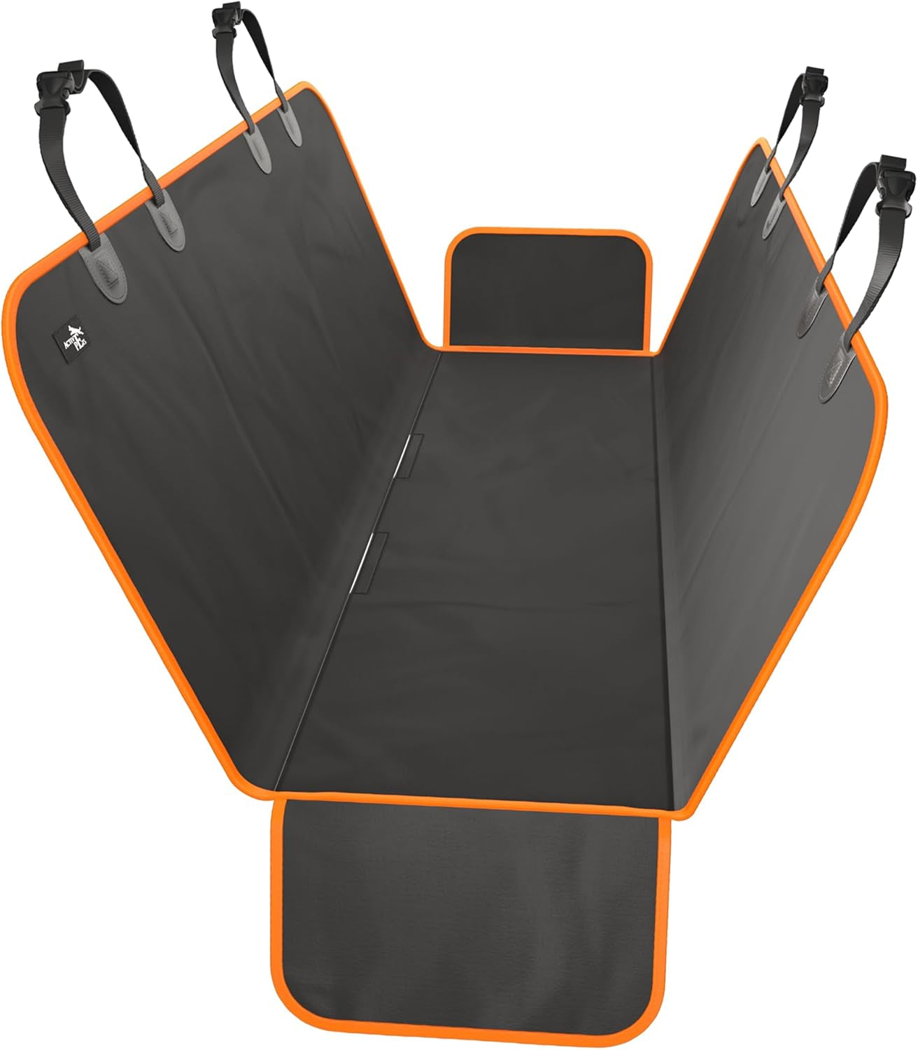 Dog Car Seat Cover Car Seat Protector- Dog Seat Cover for Back Seat of Suvs, Trucks, Cars - Waterproof & Convertible Dog Hammock for Car Backseat - Dog Travel Accessories -Orange, XL