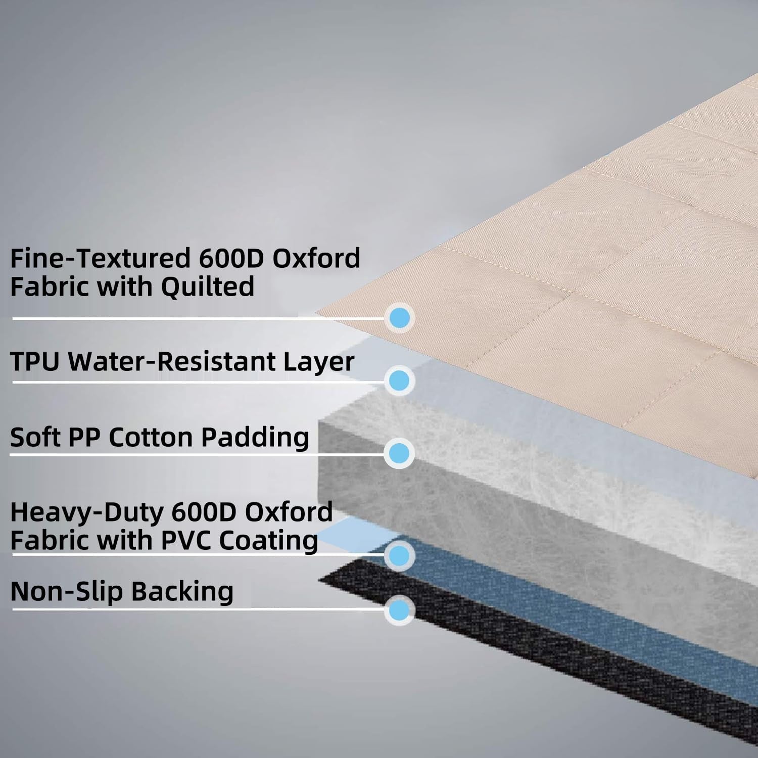 Dog Car Seat Cover for Back Seat Waterproof Backseat Protector, Nonslip Rear Seat Cover for Kids,Universal Size Fits Cars Trucks Suvs (Beige)